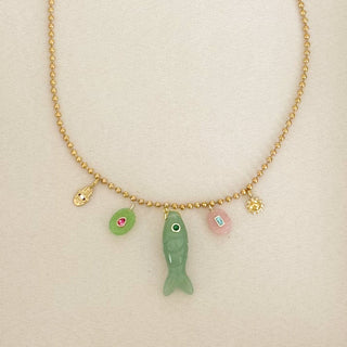 Dora Green Gold Charm