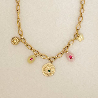 Yanna Pink Gold Charm