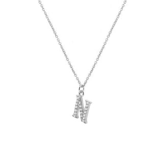 Shine Letter Silver Necklace