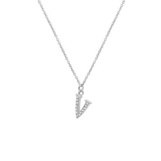 Shine Letter Silver Necklace
