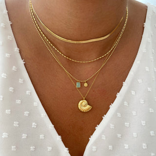 Lao Blue Gold Necklace
