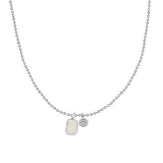 Lao White Silver Necklace