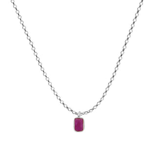 Val Pink Silver Necklace