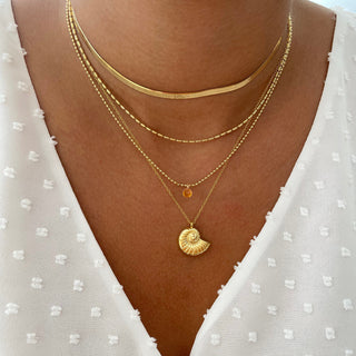 Vani Orange Gold Necklace