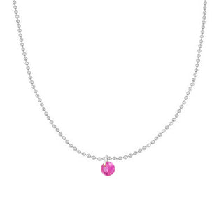 Vani Pink Silver Necklace