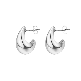 Drop Medium Silver Earrings