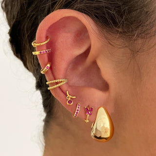 Drop Medium Gold Earrings