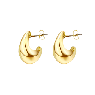 Drop Medium Gold Earrings