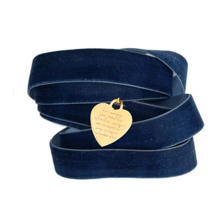 Charm Corazón Lazo Navy Gold