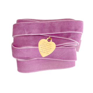 Charm Corazón Lazo Violet Gold