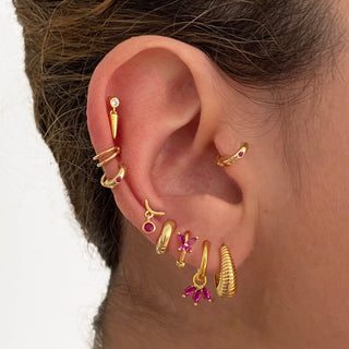 Mini Hane Gold Earrings