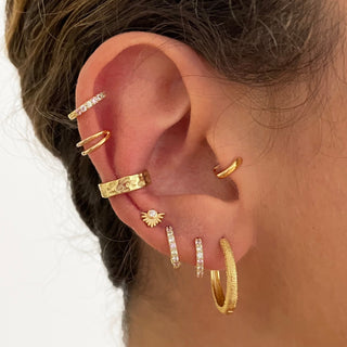 Base 9 Gold Earring