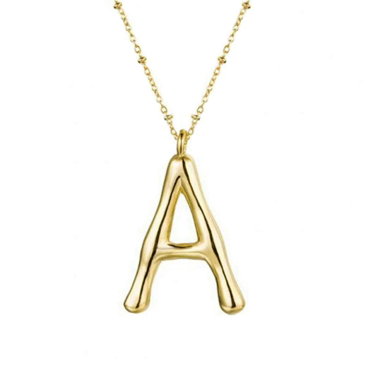 Big Letter Gold Necklace dosaes
