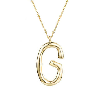 Big Letter Gold Necklace