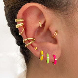 Coney Lime Gold Earrings