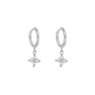 Julieta White Silver Earrings
