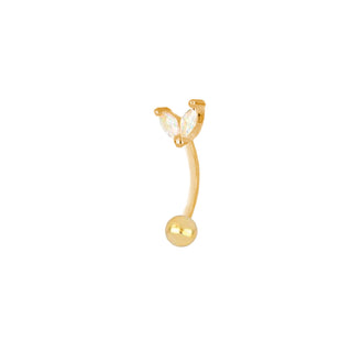 Piercing Dois Curved Gold