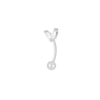 Piercing Dois Curved Silver