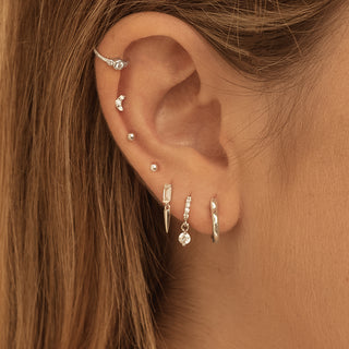 Nina 2.5 Silver Earring