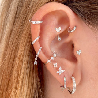 Dois Curved Silver Piercing