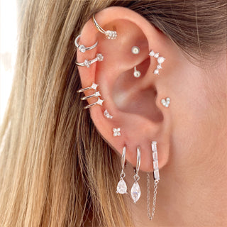 Lena Curved Silver Piercing