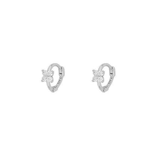 Sion White Silver Earrings