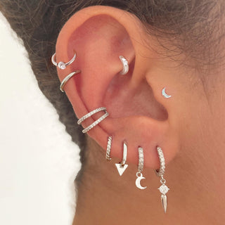 Mini Kim Silver Earrings