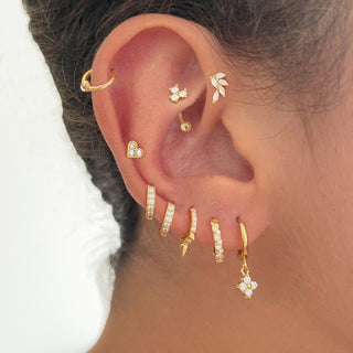Uma White Gold Earrings