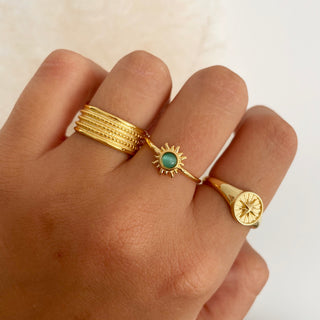 Sole Green Gold Ring