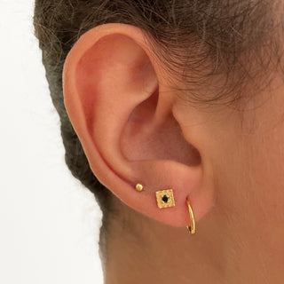 Sira Black Gold Earring