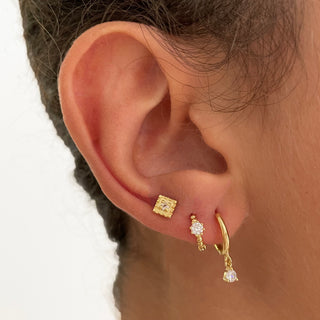 Sira White Gold Earring