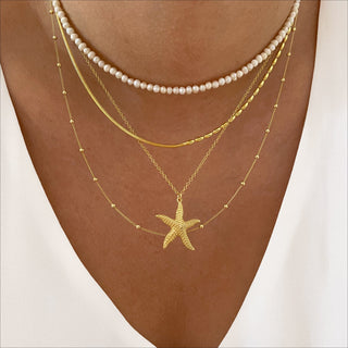 Mini Pearls Gold Necklace
