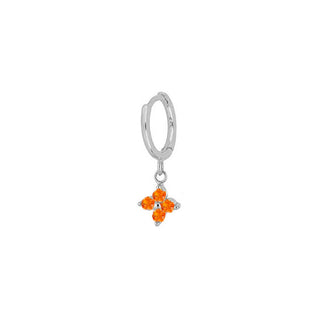 Julieta Orange Silver Earrings