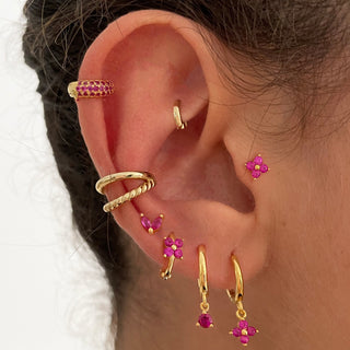 Dois Pink Gold Earrings