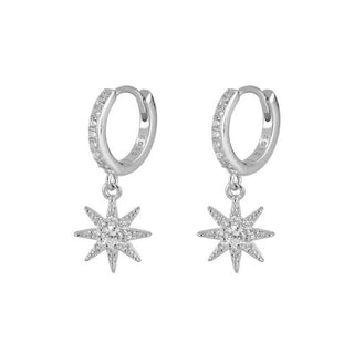 Saba Star Silver Earrings
