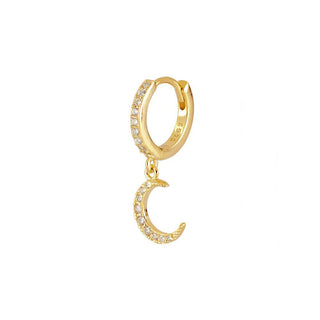 Saba Moon Gold Earrings 
