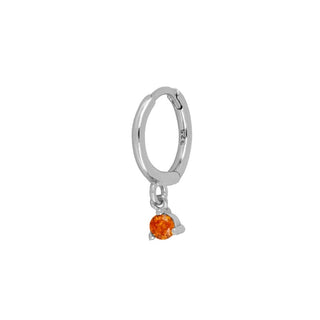Numa Orange Silver Earrings
